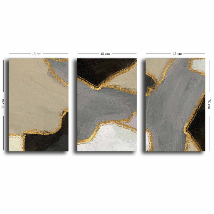 Wallity Conjunto de 3 Lienzos Decorativos Multicolor 45 x 70 cm Wallity Conjunto de 3 Lienzos Decorativos Multicolor 45 x 70 cm
